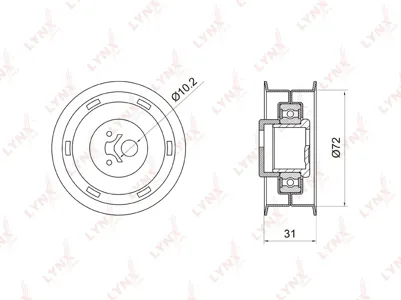 LYNX PB1004 Ролик натяжителя ремня ГРМ