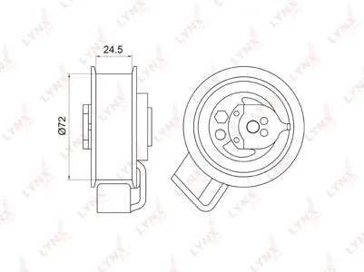 LYNX PB1009 Ролик натяжителя ремня ГРМ