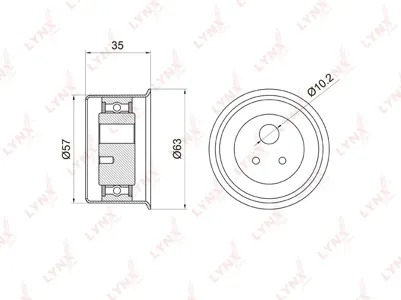LYNX PB1039 Ролик натяжителя ремня ГРМ
