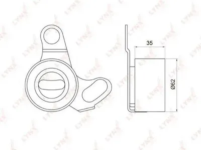 LYNX PB1064 Ролик натяжной / ГРМ TOYOTA Hiace 2.4D 90-06 / Hilux 2.4D 88-05 / Land Cruiser(70) 2.4D 90-96