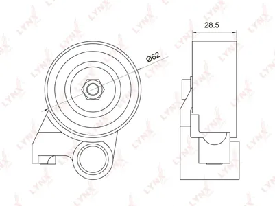 LYNX PB1072 Ролик натяжной / ГРМ TOYOTA Land Cruiser Prado(90-150) 3.0D 96> / 4 Runner 3.0D 95-02 / Hiace 2.5D-3.0D 01> / Hilux 2.5D-3.0D 01>