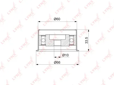 LYNX PB1210 Ролик ГРМ Hyundai Sonata (98-01) натяжителя