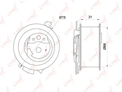 LYNX PB1246 Ролик натяжной ГРМ Audi A3 2.0D 03-12 A4 2.0D 07-15 A5 2.0D 08-12 A6 2.0D 04-11 Q5 2.0D 08