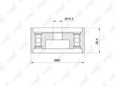 LYNX PB3013 Ролик направляющий / ГРМ MITSUBISHI L200(KA/KB) 2.5D 07> / Pajero Sport II 2.5D 08>