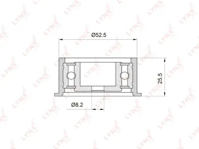 LYNX PB3023 Ролик ГРМ Opel Astra F, Astra G, Corsa B, Vectra B обводной