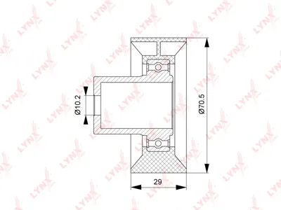 LYNX PB3085 Ролик направляющий ГРМ Ford Focus I 1.8-2.0 98> Mondeo II 1.6-2.0 98-00
