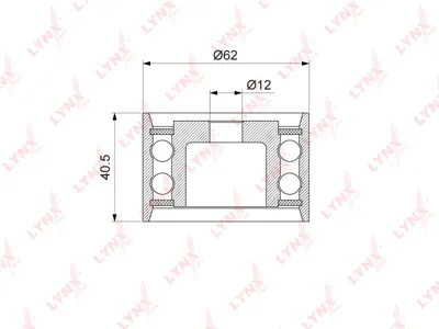 LYNX PB3123 Ролик направляющий ГРМ Toyota 4Runner 3.4 95-02 Land Cruiser (90) 3.4 96> Tundra 3.4 99-03