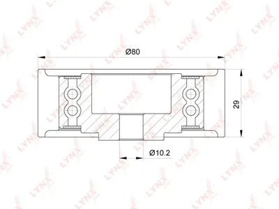 LYNX PB3147 Ролик направляющий ГРМ Audi A3 1.6D-2.0D 03-12 A4 2.0D 07-15 A4 Allroad 2.0D 09-16 A5 2.0D 08-12 A6 2.0D 11> Q3 2.0D 11> Q5 2.0D 08> TT 2.0D 08-14, Skoda Fabia II 1.2D-1.6D 10-14 Oct