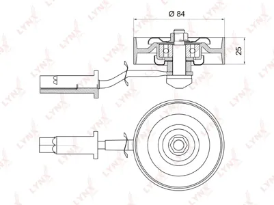 LYNX PB5019 Ролик натяжителя поликлин.ремня