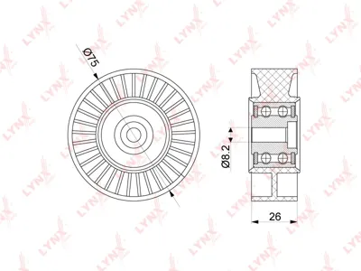 LYNX PB5280 Натяжитель приводного ремня VW Passat , Phaeton , Touareg Audi A4,A6,A8,Q5,Q7 (3.0 TDI) (04-)