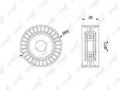 LYNX PB5299 Ролик натяжного механизма приводной Mercedes C180D-250D(W204) 08-14 CLS250D(C218) 11> E20