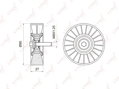 LYNX PB7018 Ролик направляющий приводной Mercedes C180K-230K(W2034) 02> E200K(W211) 02> CLK200K(W209) 02> Sprinter 1.8 08>
