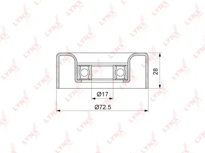 LYNX PB7047 Ролик направляющий приводной Mazda 2 (DE) 1.31.5 07-15 3 (BKBL) 1.41.6 03-13