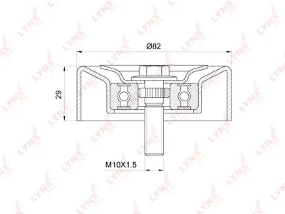 LYNX PB7060 Ролик направляющий приводной Hyundai Santa Fe (SMCM) 2.7 00-12 Kia Carnival III 2.7 06> Magenti
