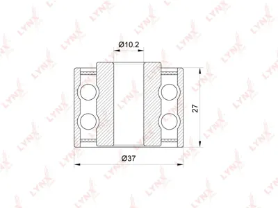 LYNX PB7110 Ролик направляющий приводной Citroen Berlingo (MF) 1.9D 98-05 Jumpy 1.9D 99-06 Fiat Scudo 1.9D 9