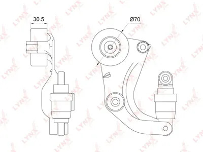 LYNX PT3179 Натяжитель поликлинового ремня