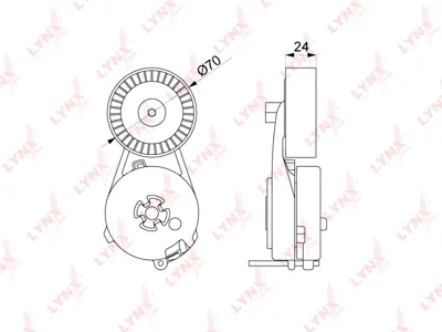 LYNX PT3214 Натяжитель приводной Audi A4 1.8-2.0 07-15 A5 1.8-2.0- 07> Q5 2.0 08> VW Amarok 2.0 10> Tra