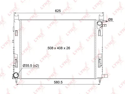 LYNX RB1022 Радиатор двигателя Lada Vesta XRAY
