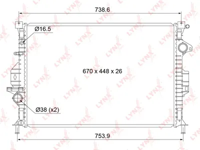 LYNX RB1036 Радиатор охлаждения АКПП Ford Mondeo 2.0TDCi 07>