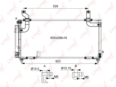 LYNX RC0455 Радиатор кондиционера Suzuki LIANA (ER) (01-