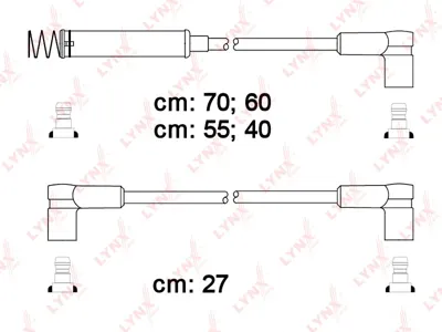 LYNX SPC5908 Высоковольтные провода комплект Opel Astra F 1.6 91> Vectra A 1.6 88>