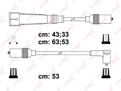 LYNX SPC8022 Комплект проводов высоковольтных VW Golf II Passat 1.6-1.8 84-97