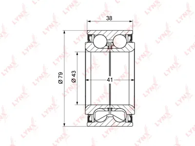 LYNX WB1123 Подшипник передней ступицы комплект Honda Civic MAEK 95> EH6EG2 1.6 92-95