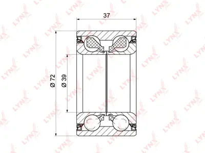 LYNX WB1240 Подшипник передней ступицы комплект Daewo Lanos Nubria 1.41.61.82.02.2 96-03