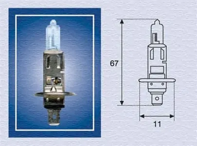 MAGNETI MARELLI 002551100000 Лампа H1 12 H1 12V-55W (P14,5s) - Standard