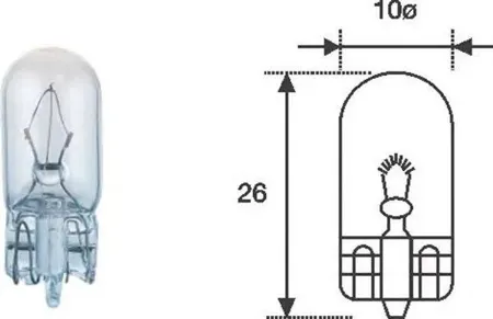 MAGNETI MARELLI 003921100000 Лампа (W5W) 12V W2.1X9.5d передний габарит, стеклянный цоколь