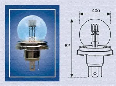 MAGNETI MARELLI 008951100000 Лампа накаливания R2 12V