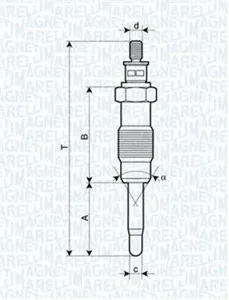 MAGNETI MARELLI 062500300304 Свеча накаливания