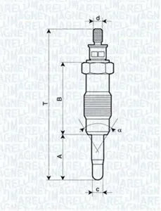 MAGNETI MARELLI 062580704304 Свеча накаливания