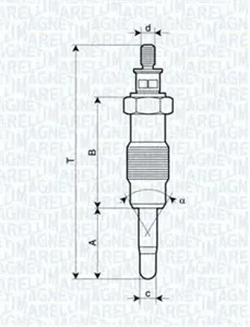 MAGNETI MARELLI 062582804304 Свеча накаливания