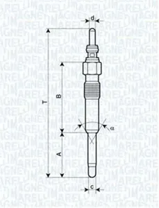 MAGNETI MARELLI 062900006304 Свеча накаливания