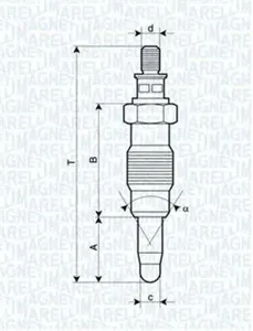 MAGNETI MARELLI 062900008304 Свеча накаливания