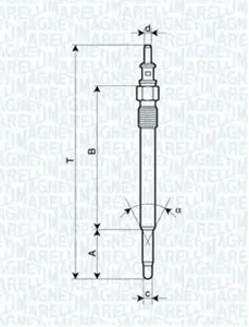 MAGNETI MARELLI 062900012304 Свеча накаливания