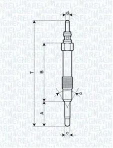 MAGNETI MARELLI 062900014304 Свеча накаливания