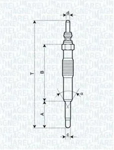 MAGNETI MARELLI 062900027304 Свеча накаливания