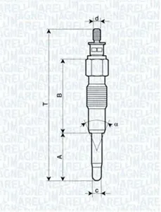 MAGNETI MARELLI 062900040304 Свеча накаливания