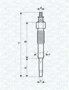 MAGNETI MARELLI 062900041304 Свеча накаливания