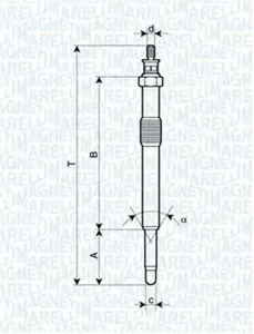 MAGNETI MARELLI 062900049304 Свеча накаливания