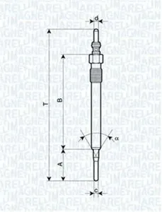 MAGNETI MARELLI 062900061304 Свеча накаливания
