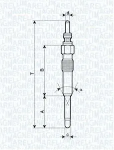 MAGNETI MARELLI 062900085304 Свеча накаливания