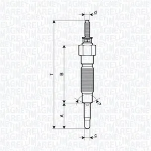 MAGNETI MARELLI 062900132304 Свеча накаливания