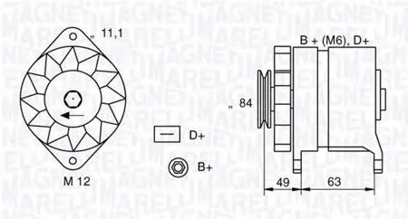MAGNETI MARELLI 063321044010 Генератор