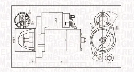 MAGNETI MARELLI 063721202010 Стартер, 12В 2.3кВт