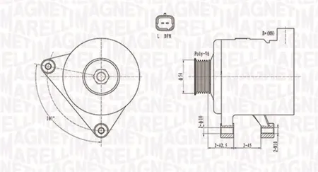 MAGNETI MARELLI 063731498010 Генератор, 12В 70А