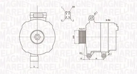 MAGNETI MARELLI 063731728010 Генератор, 12В 70А