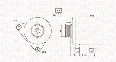 MAGNETI MARELLI 063731741010 Генератор, 12В 120А
